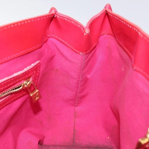 LOUIS VUITTON Monogram Vernis Wilshire PM Hand Bag Rose Pop M93643 Auth 129819 - Picture 12 of 16